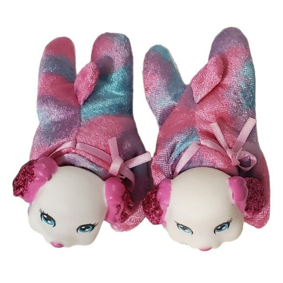 Puppy Surprise Dog + 2 Puppies Plush Stuffed Animal Pink Blue Purple Fur Glitter - Picture 8 of 16